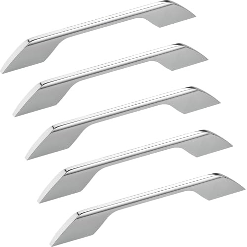 SOTECH 5x Möbelgriffe ADRIEN BA 160/192 mm Chrom poliert | Türgriffe Schubladengriffe Schrankgriffe Küchengriffe von SCHÜCO ALU COMPETENCE