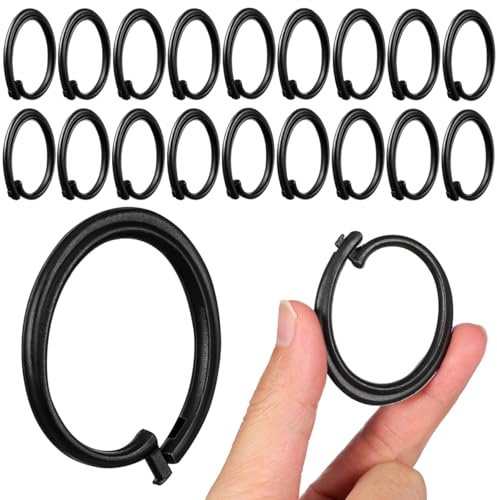 Artibetter 30 Stück Gardinenaufhänger aus Kunststoff C Ringe für Pavillons und Zelte Geeignet für Sonnenschutzvorhänge Beim Wandern und Outdoor Aktivitäten
