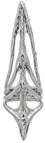 Tsophreniq Knuckles Protectors Fingertip Rings Unique Metal Texture for Stage and Evening Party Statement Jewelry