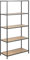 AC Design Furniture Jörn Bücherregal mit 4 Einlegeboden, Standregal für Wohnzimmer, Heimbüro, B: 77 x H: 150 x T: 35 cm, Wildeiche Optik/Schwarz, 1 Stk