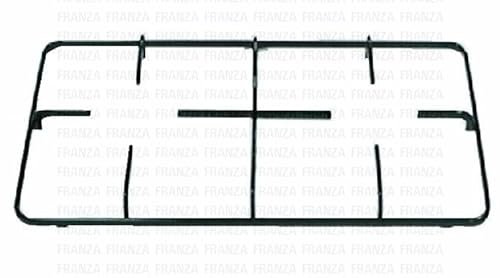 Griglia 2 Fuochi Piano Cottura Cucina Star Compatibile con Ariston Compatibile con Indesit 458 X 247 Nera