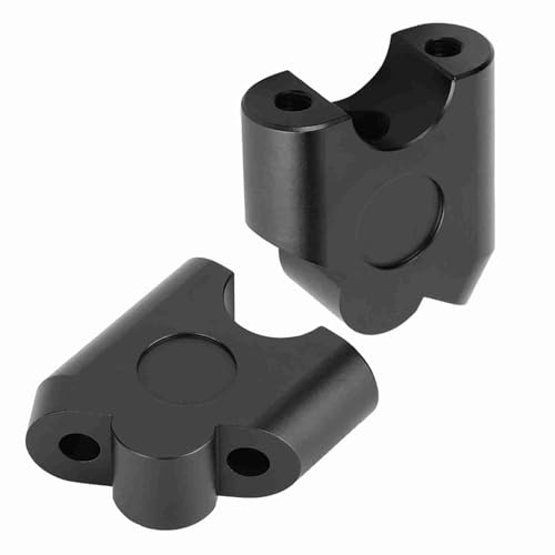 Elevador Manillar Moto 30mm 22mm Universal Negro | Kit elevación 30mm y retroceso 20mm, aleación aluminio anodizado, compatible manillar 22mm, postura conducción cómoda