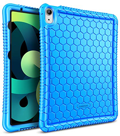 FINTIE Cover per iPad Air 4a Generazione 10.9 2020 - [Serie Honey Comb] Leggera Case Protettiva Custodia Antiurto in Silicone, Blu