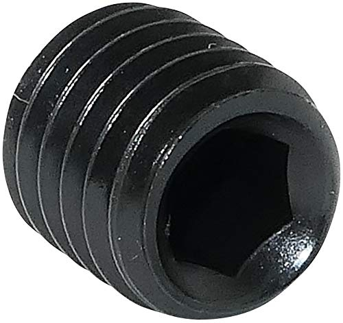 AERZETIX - C45360 - Packung mit 10 Stück - Hohlverriegelungs/Befestigungsschrauben mit flachem Ende - Headless Bit - Sechskant/ 6 Pfannen M10x10 - Zylinderkörper - Stahl - DIN 913 BI - Schwarz