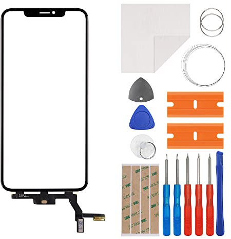 E-yiiviil Front Glass Lens Digitizer Replacement incl Connector Compatible with iPhone iPhone Xs Max 6.5 inch with Tools