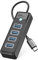 USB C hub, Orico 4 Ports USB 3.0 Adaptateur Hub pour Ordinateur Portable, téléphone, Tablette (avec câble de 0,15m), Compatible Mac OS 10.x et Plus, Linux, Android