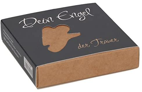 Butzon & Bercker Geschenkset – Dein Engel der Trauer, mit Handschmeichler aus Nussbaumholz und Textheft, Geschenk zur Anteilnahme und Erinnerung für Erwachsene und Kinder, liebevoll gestaltet
