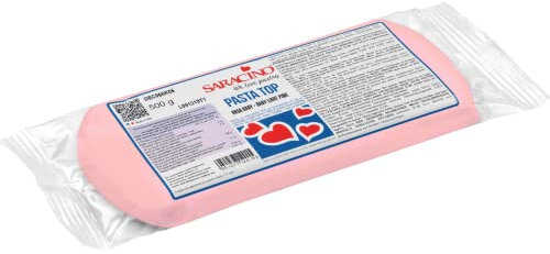 Saracino Pasta di Zucchero Top Rosa Baby per Copertura da 500 g Made in Italy…