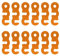12 PCS Guy Rope Tensioners Jagowa Tent Wind Rope Buckle Cord Guyline Runners Adjuster Tent Accessory for Camping Hiking(Blue, Orange)