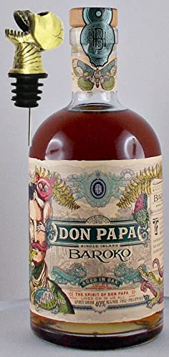 Don Papa Rum Baroko + Ausgießer Totenkopf Schädel mit Zinklegierung