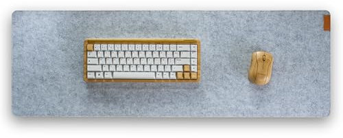 KIBODO Tapis de Souris XL Gris Clair, Grand Tapis Clavier et Souris pour Ordinateur Ergonomique Taille XL 90x30cm, Précision et Classe, Tissu Doux Confortable et Protecteur, Nettoyage Facile