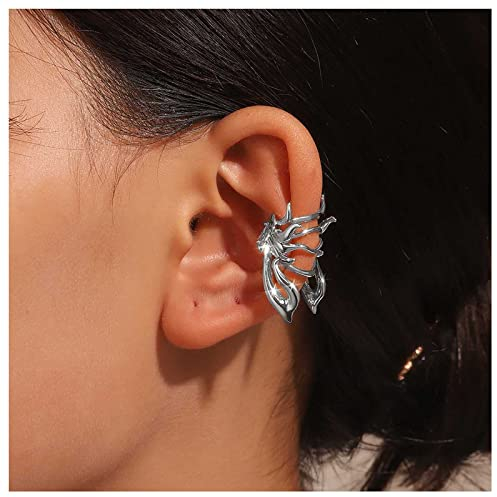 Inilbran Boho Flügel Clip Manschette Ohrringe Vintage Wrap Manschette Ohrringe Silber Ohrmanschette Knorpel Ohrringe Flügel No Piercing Ohrringe Schmuck Für Frauen Und Mädchen