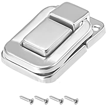 METALLIXITY Kipp Hebel Verriegelung (48mm x 32mm) Eisen Schlösser - für Schränke Boxen Koffer Silber