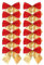 SECALIFE 12 Stück Weihnachtsschleifen Ornamente Weihnachtsbaum Bowknot Samtband Schleifen Weihnachtsschleifen für Baumschmuck Geschenke Verpackung Bastelbedarf, Rot + Gold
