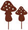 Deko Kind - Rostige Pilze 2er Set - Premium Edelrost - Wetterbeständig - Rost Gartenstecker - Metallpilz - Rost Deko - Pilzdeko - Pilze zum Stecken - Rostpilz