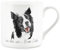 Border Collie Gift Mug - White Dog Bone China Coffee/Tea Present by Rhiannon Chauncey