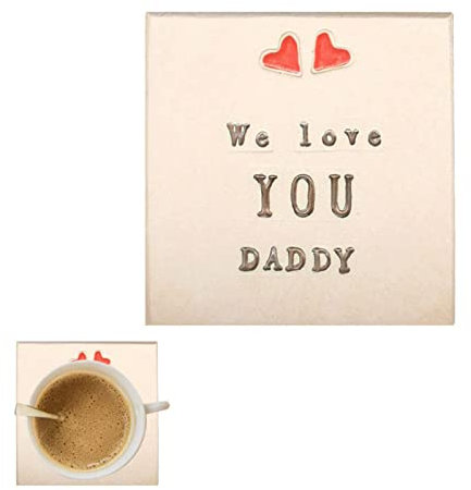 Dessous de verre pour la fête des pères | Sous-verres de table basse pour papa, dessous de verre acrylique résistant à la chaleur, ensemble de dessous de verre pour anniversaire, fête, Noël Bseid