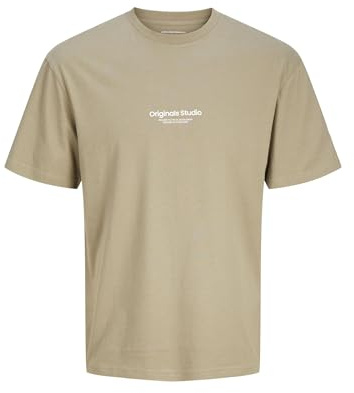 JACK & JONES Men's Jorvesterbro Tee Ss Crew Neck Noos T-Shirt, Silver Sage, XL