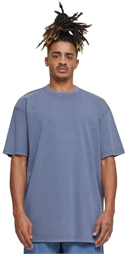 Build Your Brand Herren T-Shirt Acid Washed Heavy Oversize Tee vintageblue XS