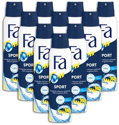 10 er Pack Fa Sport Deodorant Deo Deospray 10 x 150 ml