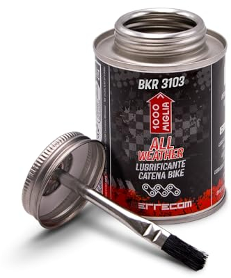 Errecom 1000 Miglia BKR 3103 Fahrradkette Schmiermittel All Weather - 240 ml, für Alle Jahreszeiten und Wetterbedingungen, All-In-One mit Pinsel enthalten