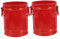 EXCEART 2 Piezas cubeta de almacenamiento de escritorio papelera escritorio Organizador de pinceles y cosméticos bote de basura de mesa mini macetas recipiente metalico con tapa Guapo rojo