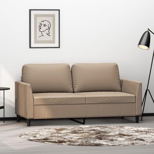 ZEYUAN 2-Sitzer-Sofa Cappuccino-Braun 140 cm Kunstleder, Sofas & Couches, Wohnzimmer, Schlafzimmer, Polstersofa - 359337