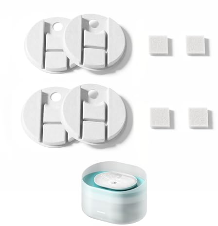 PETLIBRO Replacement Filter for PLWF008 Capsule Fountain 4 Pack, 2 Month Pack for Dog Water Dispensers, White