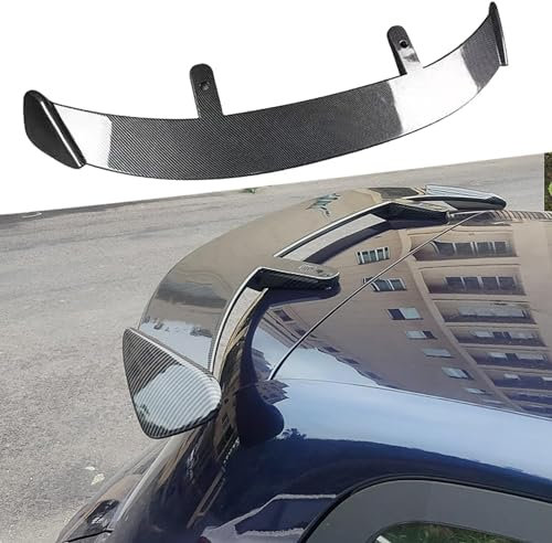 PARIE Auto Heckspoiler für Mini Hatch R50 R56 F55 F56 JCW/One/One D/Cooper/S 2001-2022 2023 2024, Heckflügel Deflektor Dachspoiler Flügel Kofferraum Spoiler Dekoration Autozubehör,A/Carbon Fibre