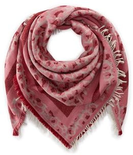 CODELLO Damen Warmes Jacquard-Tuch mit gewebtem Leo-Muster