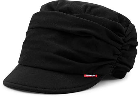 AIDIER Damen Weiche Schirmmütze mit Falten - Newsboy Cap für Frauen, Chemo Turban für Haarausfall, BallonmüTze, Baskenmütze Slouchy Bonnet