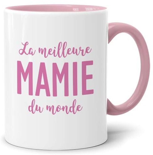 LOZACHE Tasse Mamie, La Meilleure Mamie du Monde Mug Tasse à Café, Cadeau pour Mamie Grand Mère Anniversaire, Noël, Fête des Mamie (pour Mamie)