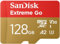 SanDisk 128GB Extreme Go scheda microSDXC + adattatore SD (per smartphones e Tablet Android, Action Cam, Drones, UHS-I, fino a 200 MB/s, 5K, 4K, UHD, V30, Rescue PRO Deluxe, Class 10, U3) per Amazon
