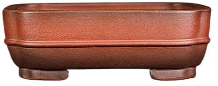 LUZZILE Macetas de Barro para Plantas Macetas de Arcilla Morada for bonsái, Hechas a Mano, rectangulares, de 5,1 Pulgadas Macetas para Plantas