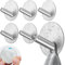 Ziamzra 6 Stück Handtuchhaken Ohne Bohren 45x30mm Klebehaken Edelstahl Runde Haken Selbstklebend Bad Klebehaken Badezimmer Haken Stark Kleiderhaken Selbstklebend für Küche Büro Bad Toilette