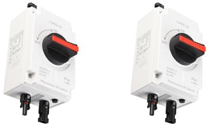 2PCS Photovoltaik DC Schalter 4P Isolator Solar Schalter Solar Panel Trennschalter Isolierte 1200V DC 32A