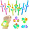 AOMIG Leuchtarmband kinder, 8 Stück Leuchtarmbänder Spinner Led Armband Kinder, Blinkende Armbänder in der Dunkelheit, LED Leuchtspielzeug, Party Zubehör Geschenke für Kinder Geburtstag Festival Party