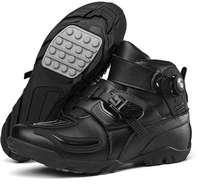Leichtrit Motorrad Wasserdicht Stiefel,Motorradschuhe Herren,Racing Motorradstiefel mit Schleifer,rutschfest,atmungsaktiv,ergonomisch,für Fahren konzipiert und können Sicherheitsschutz bieten