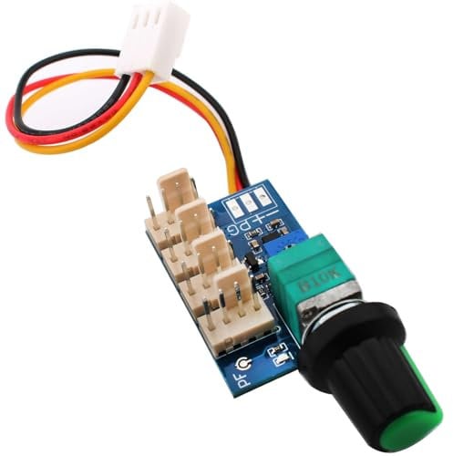 RUNCCI-YUN 1Pcs PWM Fan Speed Controller,3 Pin Ports4 Wires 0-5V 12V 4 Cha Fan Speed Controller Speed Control On Off Switch for PC CPU Case Fan with Knob