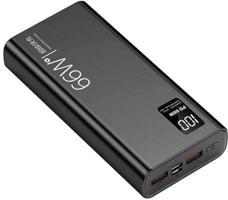 66W Quick Charging 20000mAh Portable Power Adapter Battery Charging With USB And USB C Ports For Backup Power