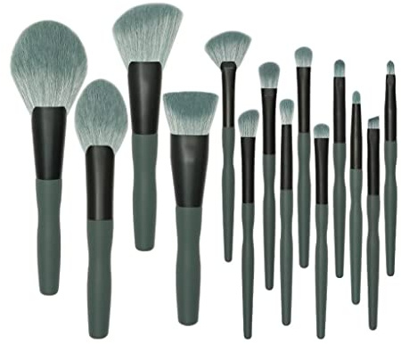 14pc Makeup Brush Set Full Set Large Fan Shaped Loose Powder Brush Beauty Tools Eye Shadow Brushes