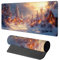 Alfombrilla Ratón Escena De Nieve, Alfombrilla Escritorio 600x300x3mm, Gaming Mouse Pad XXL, Tapete Escritorio con Bordes Cosidos, Accesorios Gaming, Desk Mat Antideslizante, para Gamer, White 1-7205