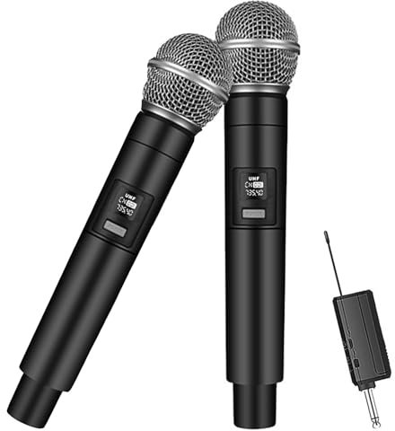 LZHIOs Wireless Microphones,Karaoke Microphone with Bluetooth for Singing,Speech, Church, Party, Home KTV, DJ,Wedding,with 164FT Range Rechargeable Receiver