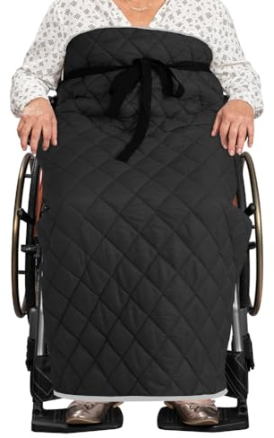 Yuragim Rollstuhldecke, 120 x 116 cm Winter Winddichte Rollstuhl Decke Erwachsene Roll-Stuhl Fleecedecke, Dreilagige Verdickte Plüsch Kniedecke Beindecke Universelle Warme Decke für Rollstuhlfahrer