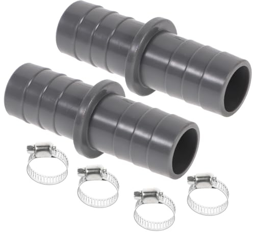 iplusmile 2 ensembles Adaptateur de Raccord Tuyau Vidange Machine Laver et Lave-vaisselle avec Colliers Acier Inoxydable Kit Extension et Installation Facile