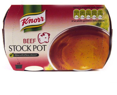 Knorr Confezione da 8 vasetti di gel per brodo di manzo 224 g