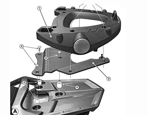 Givi E228M Topcase-Trägerplatte für Monolock Koffer, Schwarz, Größe 40