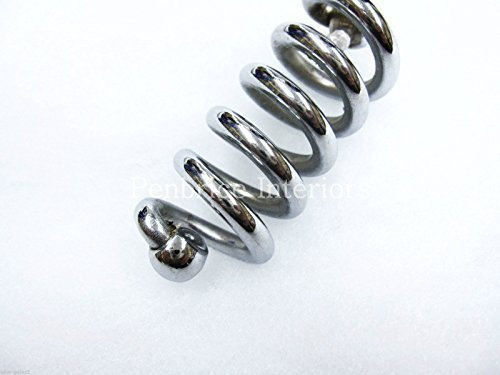 Spiral light cord pull - Twisted metal 65g Large 6.5cm (Chrome)