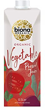 Biona Organic Vegetable Pressed Juice, 500ml | 100% Pure Pressed Vegetable Juice, Not From Concentrate, No Added Sugar, Immediately Pressed After Harvest, Vegan