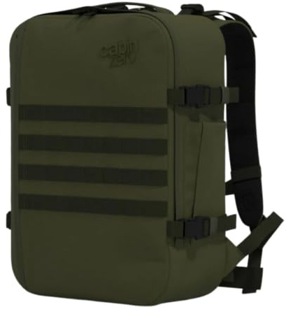 Cabinzero Military Backpack 36L, Flight Approved Rugged Rucksack with MOLLE Webbing and 1000D Nylon, Carry On
